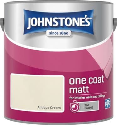 Johnstone's One Coat Matt 2.5L - Antique Cream