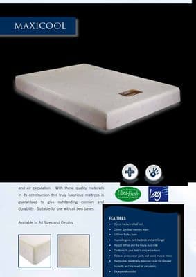 maxicool memory foam mattress