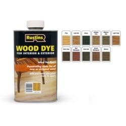 Rustins Interior & Exterior Wood Dye 250ml - Light Oak