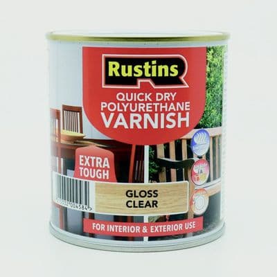 Rustins Polyurethane Gloss Varnish 1L - Clear