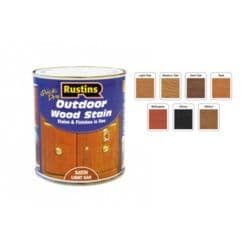 Rustins Quick Dry Outdoor Woodstain 500ml - Ebony