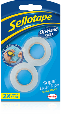 Sellotape On Hand Refill - 18mm x 15m (Pack of 2)