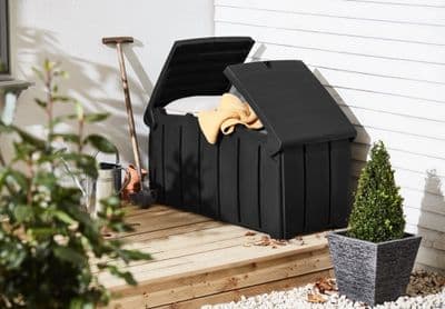 Strata Outdoor Garden Storage Box - 322L Black