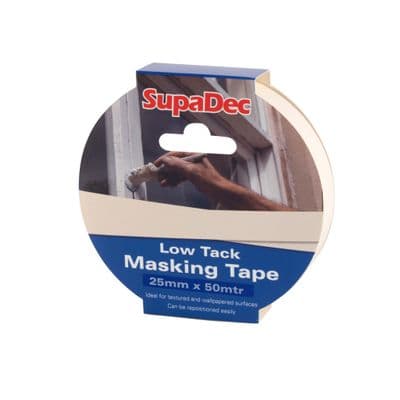 SupaDec Low Tack Masking Tape - 25mm x 50m