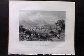 Allom China 1847 Antique Print. Amoy from Ko Long Soo