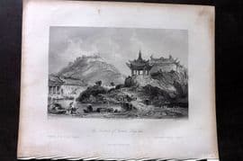 Allom China 1847 Antique Print. Fortress of Terror, Ting-Hai