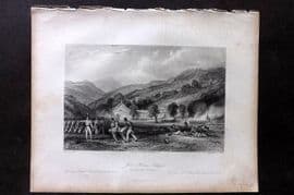 Allom China 1847 Antique Print. Joss House, Chapoo