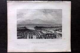 Allom China 1847 Antique Print. Nanking from the Porcelain Tower