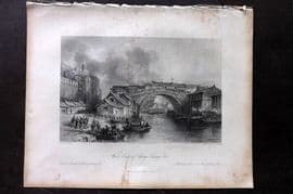 Allom China 1847 Antique Print. West Gate of Ching Keang Foo