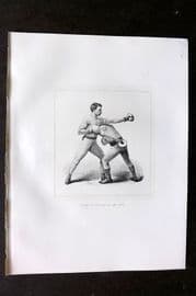 Badminton Library 1889 Boxing Print. Ducking to the Right