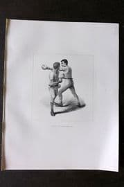 Badminton Library 1889 Boxing Print. Side Step