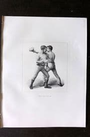 Badminton Library 1889 Boxing Print. Slipping
