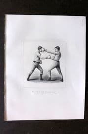 Badminton Library 1889 Boxing Print. Stop for right hand Lead-Off