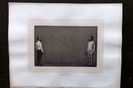 Badminton Library 1889 Sword Fencing Print. The Salute - Taking Position