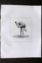 Badminton Library 1889 Wrestling Print. Buttock