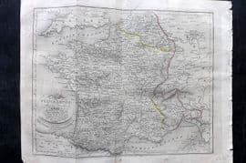 Baines 1817 Map. French Empire according to Marhsall Berthier's Chart in 1804