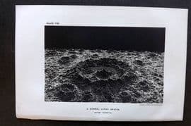 Ball C1900 Antique Astronomy Print. A Normal Lunar Crater. Moon, Celestial 08