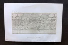 Ball C1900 Antique Astronomy Print. Schiaparelli's Map of Mars in 1881-82 18