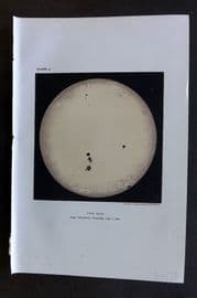 Ball C1900 Antique Astronomy Print. The Sun. Celestial A