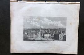 Barclay C1835 Antique Print. Brussels, Belgium