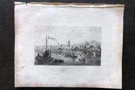 Barclay C1835 Antique Print. Canton, China