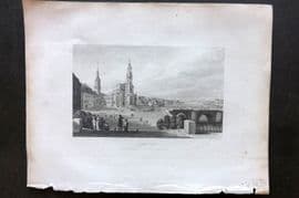 Barclay C1835 Antique Print. Dresden, Germany