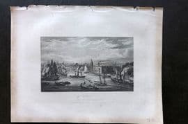 Barclay C1835 Antique Print. Dublin, Ireland