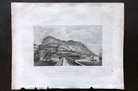 Barclay C1835 Antique Print. Gibraltar