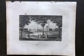 Barclay C1835 Antique Print. Glasgow, Scotland