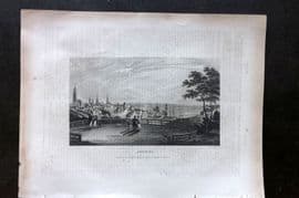 Barclay C1835 Antique Print. Hamburg, Germany