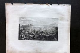 Barclay C1835 Antique Print. Lisbon, Portugal