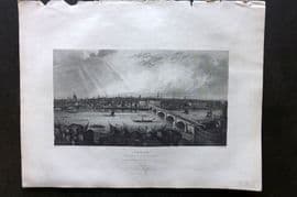 Barclay C1835 Antique Print. London, UK