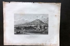 Barclay C1835 Antique Print. Naples, Italy