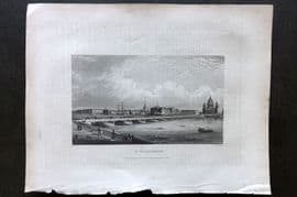 Barclay C1835 Antique Print. St. Petersburgh, Saint Petersburg Russia