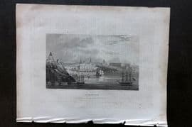 Barclay C1835 Antique Print. Stockholm, Sweden