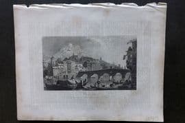 Barclay C1835 Antique Print. Verona, Italy