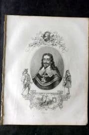 Barclay C1838 Antique Portrait Print. King Charles I
