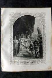 Barclay C1838 Antique Print. Signing of the Magna Carta by King John