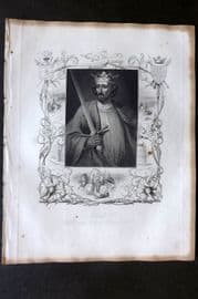 Barclay C1840 Antique Print. Edward I