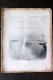 Barclay C1840 Antique Print. Niagara Falls, Canada Side. Illus. Title Page