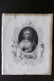 Barclay C1840 Antique Print. William II, surnamed Rufus