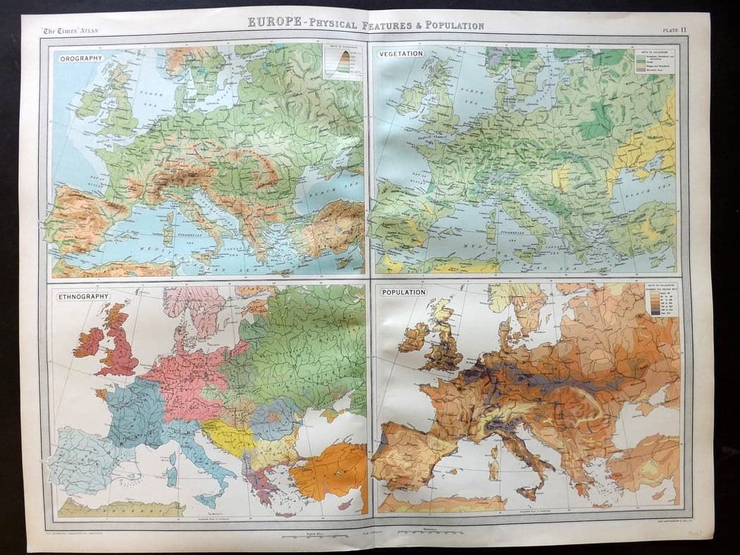 Europe Map With Physical Features