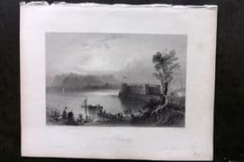 Bartlett Canada 1842 Antique Print. Fort Chambly