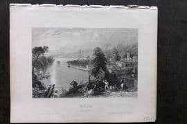 Bartlett Canada 1842 Antique Print. Hallowell Bay of Quinte