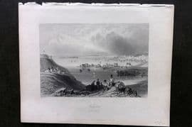 Bartlett Canada 1842 Antique Print. Kingston - Lake Ontario