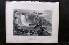Bartlett Canada 1842 Antique Print. Montmorency Cove (Near Quebec)