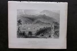 Bartlett Canada 1842 Antique Print. Pass of Bolton, Eastern Township