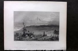 Bartlett Canada 1842 Antique Print. Plains of Abraham near Quebec