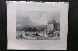 Bartlett Canada 1842 Antique Print. St. John's - Richlieu River