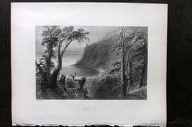Bartlett Canada 1842 Antique Print. Wolfe's Cove